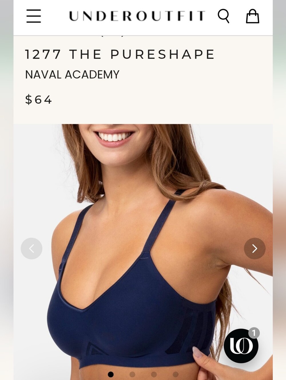 Underoutfit The Pureshape Seamless Wireless Bra in Naval Academy XL